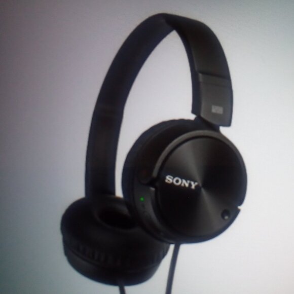 SONY HEADPHONES BLACK NOISE CANCELING OVER THE EAR Model # MDR-ZX110NC Folding - Picture 6 of 11